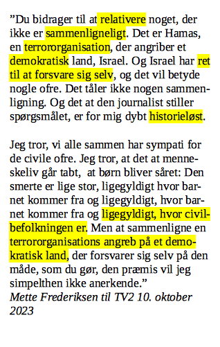 Mette Frederiksen tekst