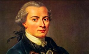 Maleri der forestiller Immanuel Kant