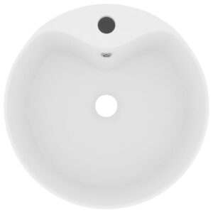 Billede af rund håndvask set fra oven